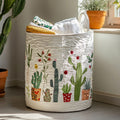 Καπιτονέ Καλάθι Ρούχων Ανθισμένος Κάκτος